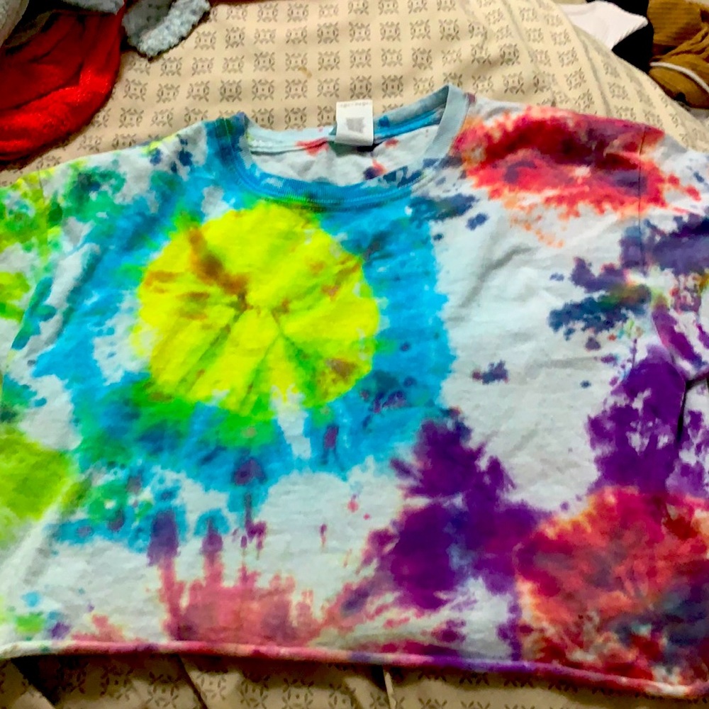 Home made tie dye crop top.